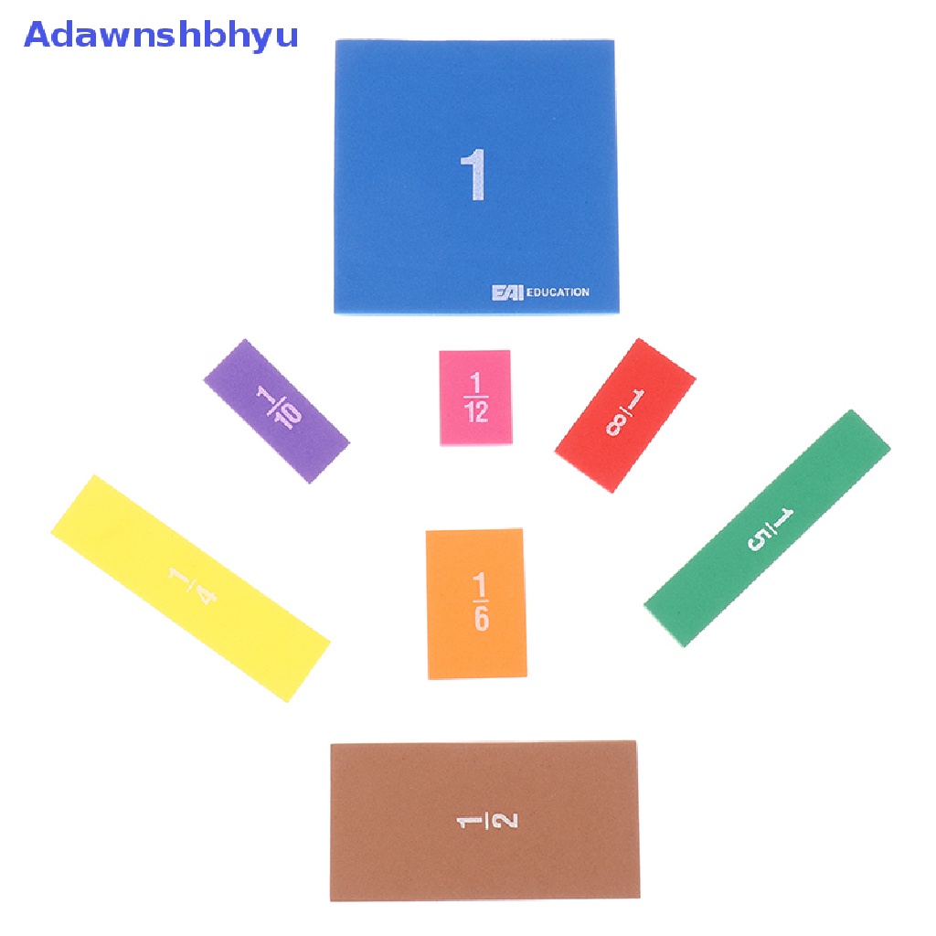 Adhyu 1Set Tile Pecahan Hujan Mainan Edukasi Belajar Anak Matematika Mainan Bayi ID