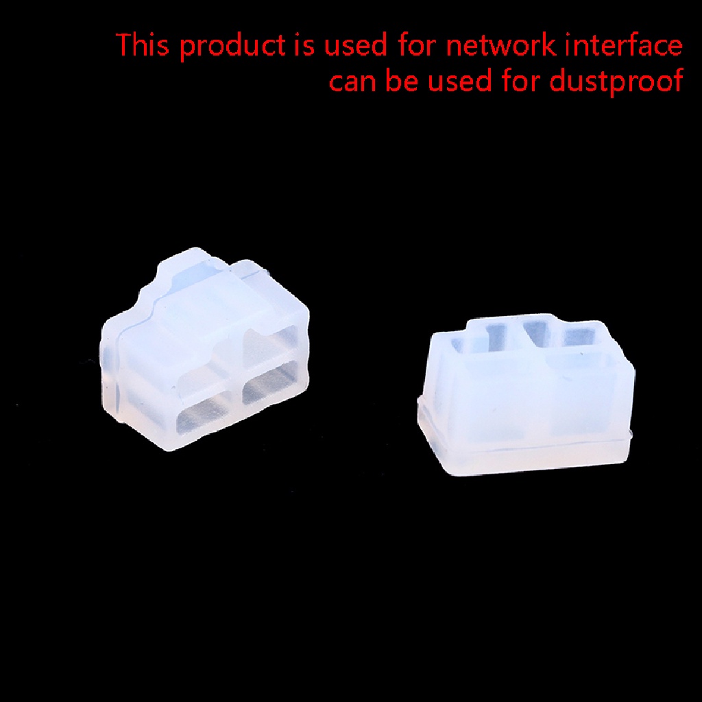 Seasonoun 10PCS Ethernet Hub Port RJ45 Anti Debu Cover Topi Pelindung Colokan Router RJ45.