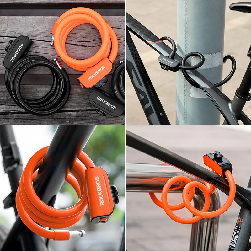 RKS515 Kunci Gembok Sepeda-Bike Bicycle Lock Ring 110CM Portable Cable Lock 3 Colors