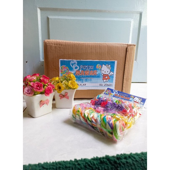 

PERMEN LOLLIPOP BULAT PITA 1 KARTON (20PACK × 20 PCS) BY PABRIK DAFFA LOLLIPOP
