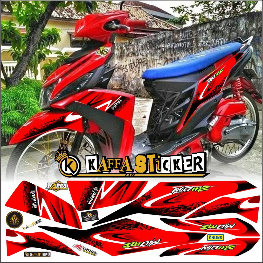 POLET MOTIF STIKER / LIST striping MIO M3 - STICKER MIO M3 LIST VARIASI RACING LIST MERAH RACING
