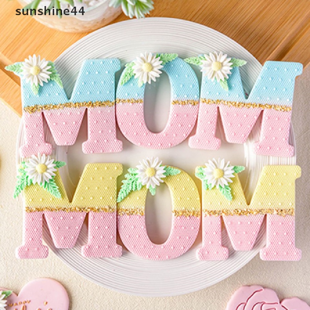 Sunshine Mom Cetakan Kue Huruf Ulang Tahun Fondant Cetakan Cookie Biscuit Stamp Mold ID