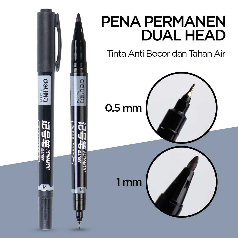 

GMGY Pena Permanen Dual Head Tip Marker Pens Waterproof 6824