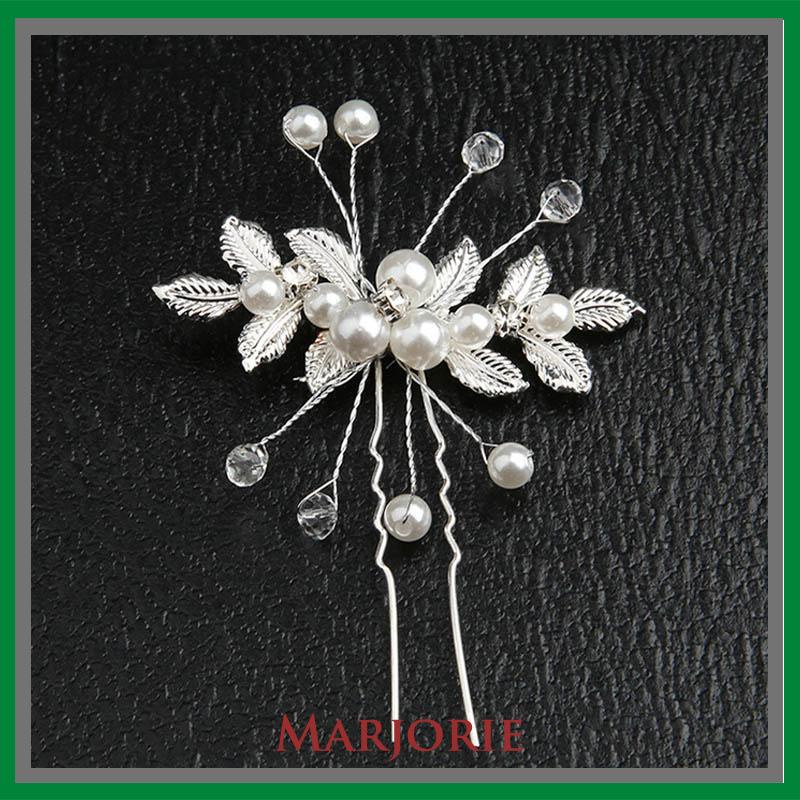 Hairpin Tusuk Konde Hairpiece Hiasan Sanggul Rambut Aksesoris Pengantin Bridal Wedding-MJD