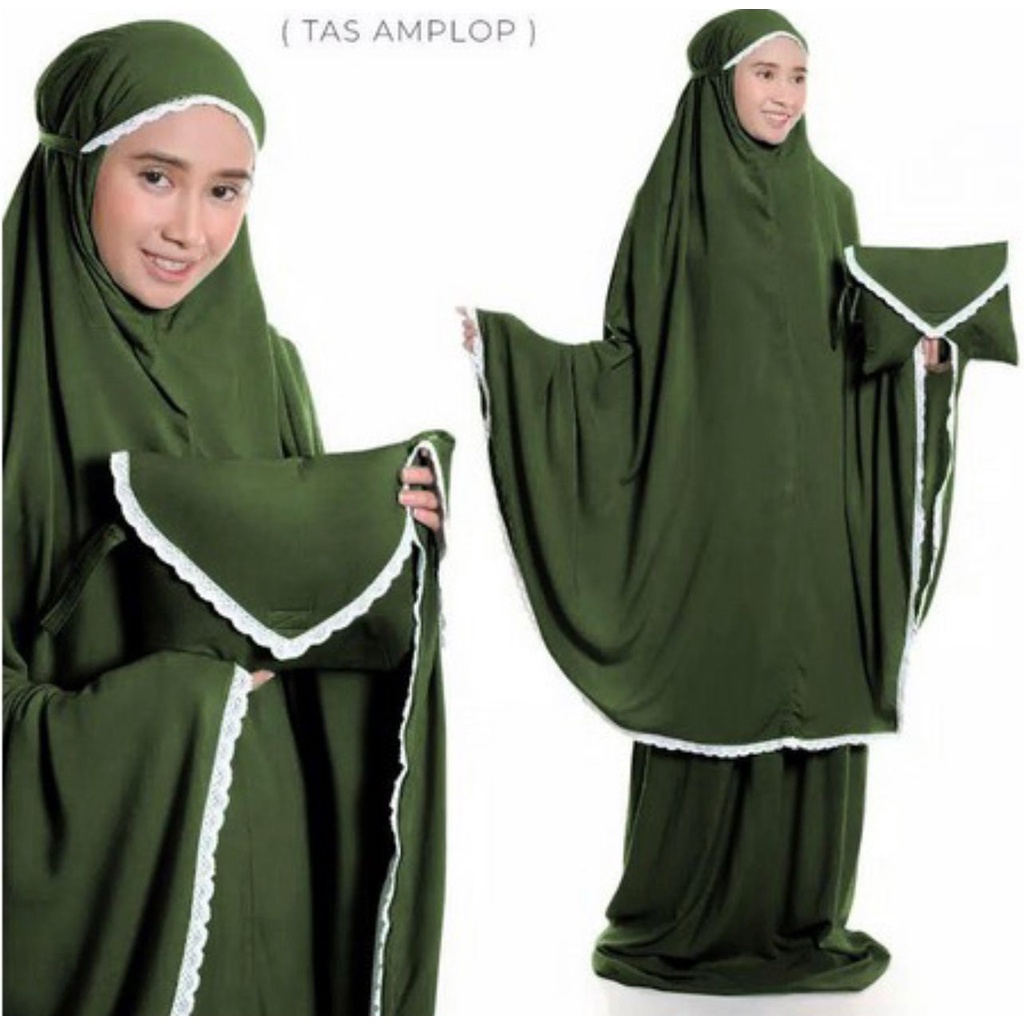 ilook | Mukena Jumbo Amplop Polos Renda Premium