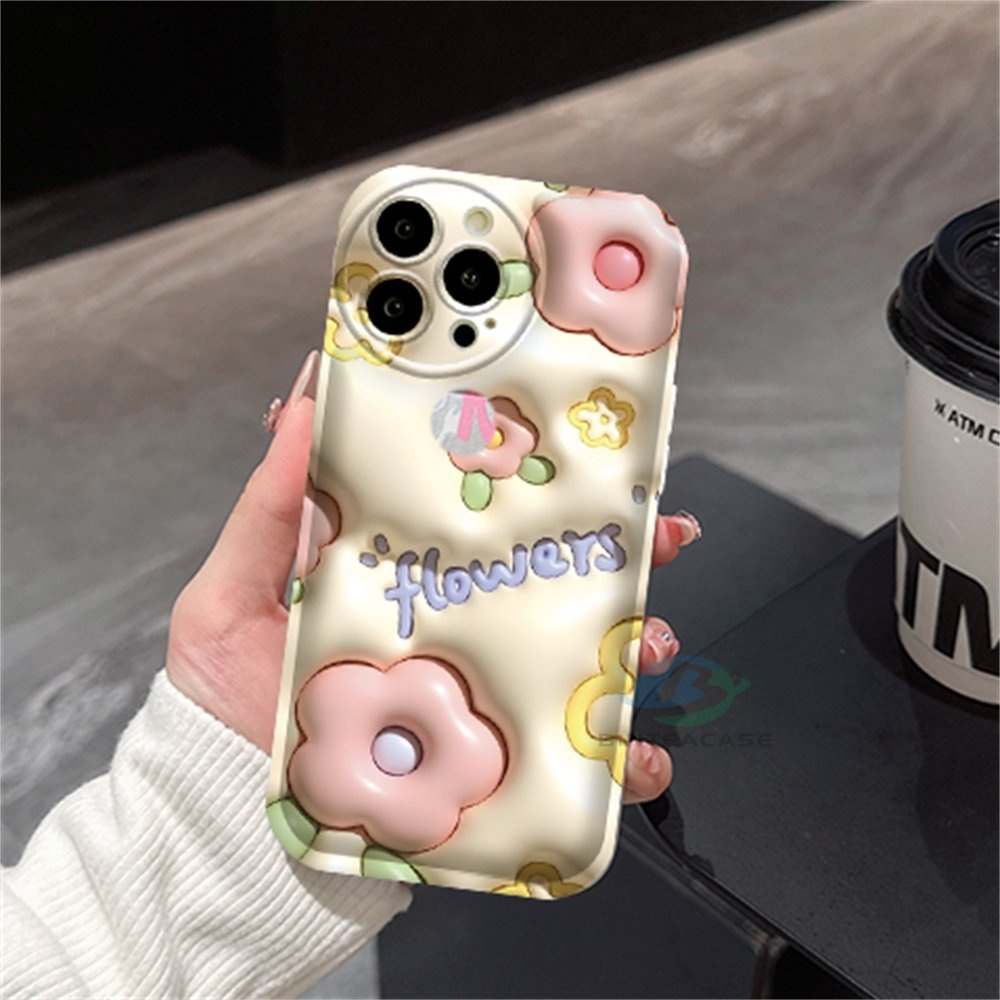 Casing hp Oppo A57 A77S A77 A16 A16S A54S A16K A17 A5S A15 A15S A54 A12 A3S A12E A92 A52 F1S A53 A33 A32 A31 A9 A5 F9 C1 A11K Tulip Rabbit Silicone Airbag Case Binteacase