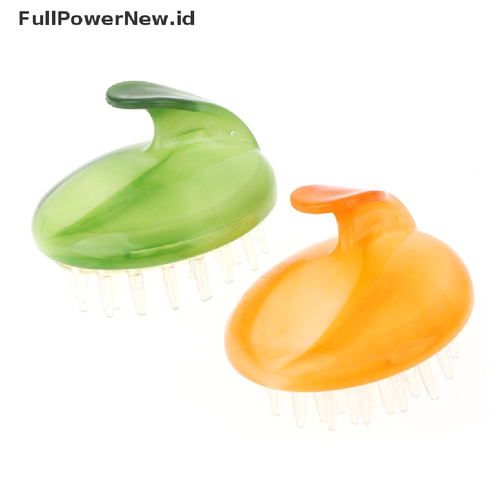 Power Silicone Massager Sikat Kulit Kepala Shampoo Pijat Sisir Shower Head Alat Cuci Rambut ID