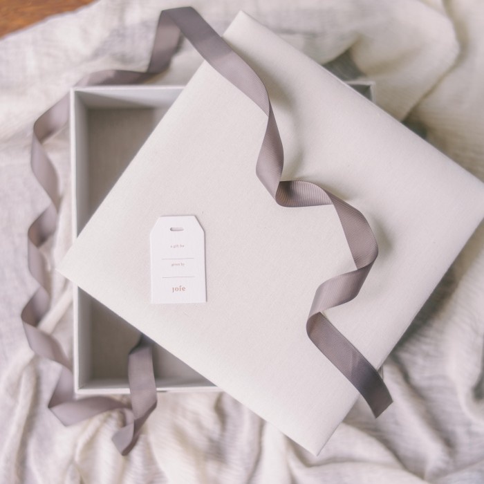 

⭐BISA COD⭐ Gift Box Set Fabric (Large) / Kotak Kado / Gift Wrap / Hampers - Pita Grey