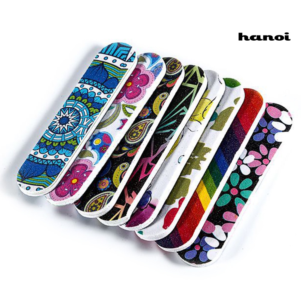 Hi * 10Pcs File Nail Art Mini Dua Sisi Bunga Untuk Poles Buffing Sanding