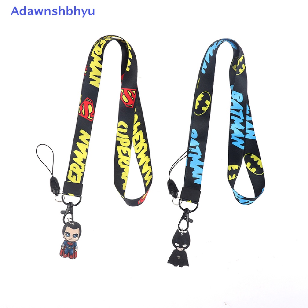 Adhyu Anime Super Hero Phone Strap Lanyard Gantungan Kunci Telepon Pesona Rantai Anti-lost Decor ID