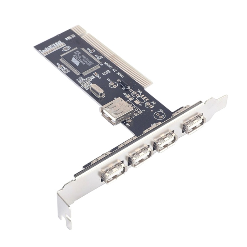 Btsg PCI Adapter Card 4port USB 2.0 480Mbps Kecepatan Tinggi Via Hub Untuk Vista Untuk Windows