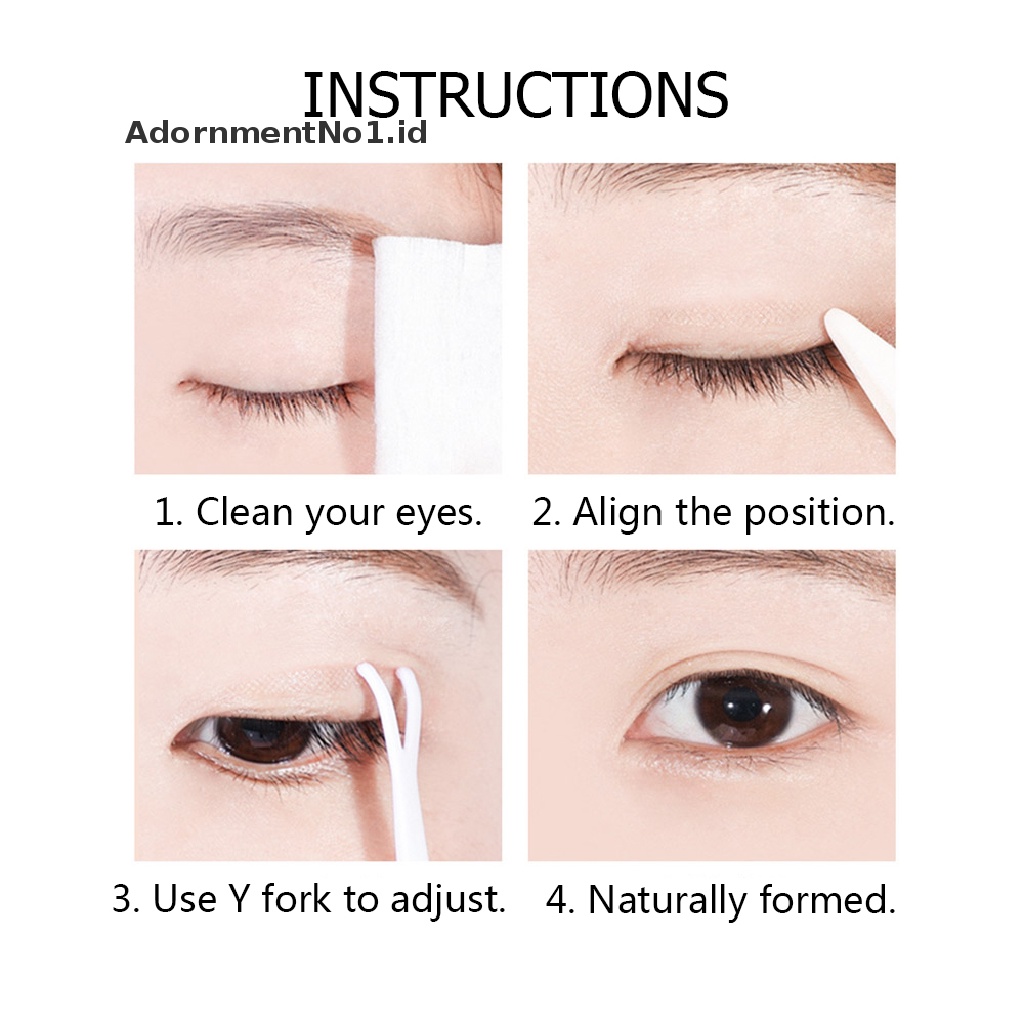 [AdornmentNo1] 600pcs Clear Grey Beige Garis Kelopak Mata Besar Invisible Double Fold Eyelid [ID]