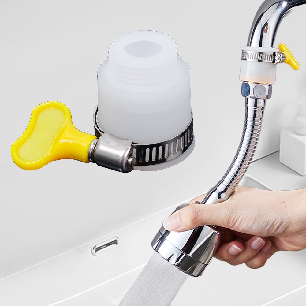 4titik Konektor Keran Air Gigi Kasar Pipa Antarmuka Penyaringan Silikon Shower Mesin Cuci Water Tap Adapter Fitting Anti Bocor Sambungan Selang Universal Aksesoris