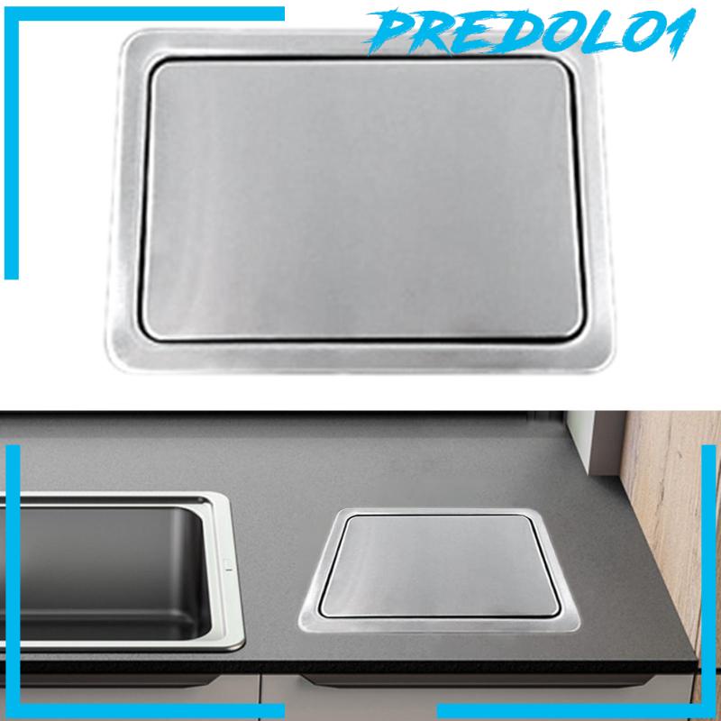 [Predolo1] Penutup Tempat Sampah Tutup Flap Lid Flip Built Stainless Steel Balance Untuk Outdoor
