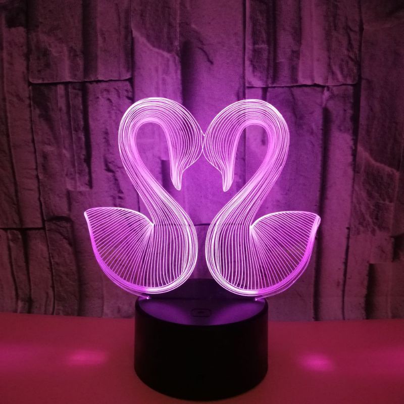 [ PPLUS ] LAMPU HIAS LED 3D / LAMPU TIDUR HIAS LED 3D ACRYLIC TRANSPARANT KACA / Lampu dekorasi kamar  tidur / Lampu Tidur AESTHETIC / Koda Ulang Tahun