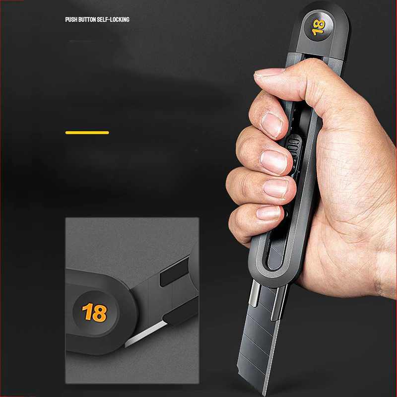 

TRFF Pisau Cutter Auto Lock Snap Off Wide Blade SK2 18mm HTIS4M