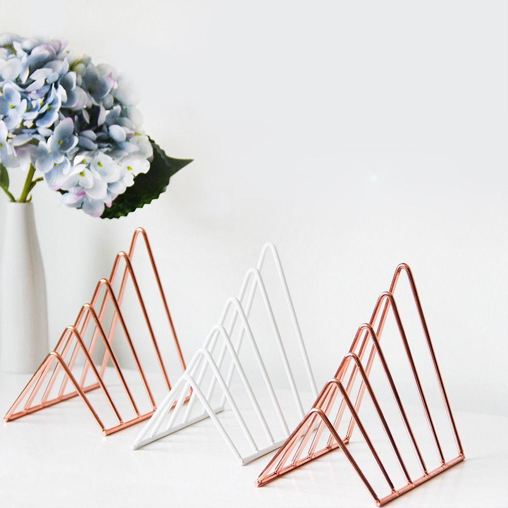 Mxbeauty Triangle Bookend Minimalism Hoom Room Magzine Holder Meja Penyimpanan Rak Buku Perlengkapan Kantor Sekolah Rak Rekam