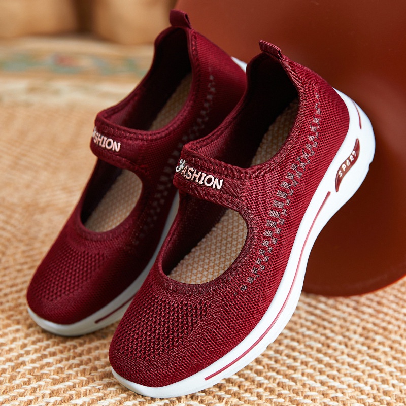 GROSIRTAS LV0235 Sepatu Slip On Wanita Flatshoes Sepatu Sport Rajut Wanita