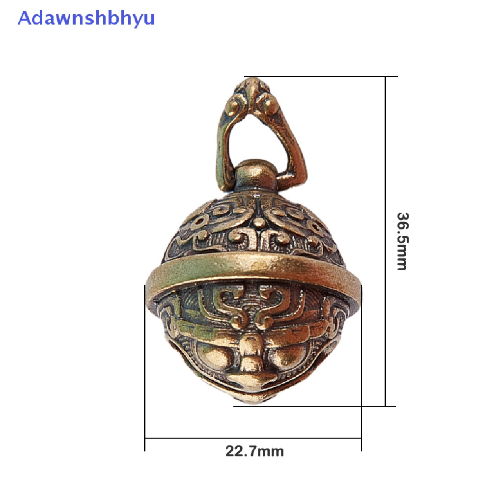 Adhyu Gluttony Brass Handicraft Key Car Button Bronze Bell Gift Decoration Pendant ID