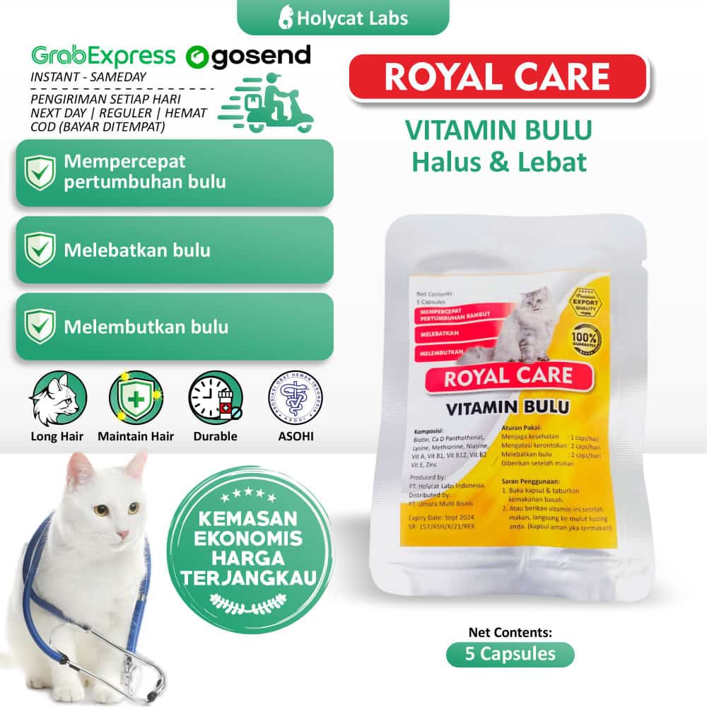 Royal Care Cat Vitamin Bulu / Imun / Gemuk Kucing