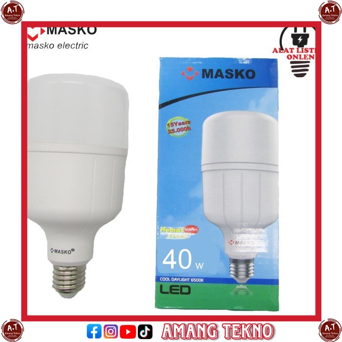 MASKO LED Sumo E27 Lampu Putih / Kuning 40W 40 Watt W 40Watt Bohlam - Kuning