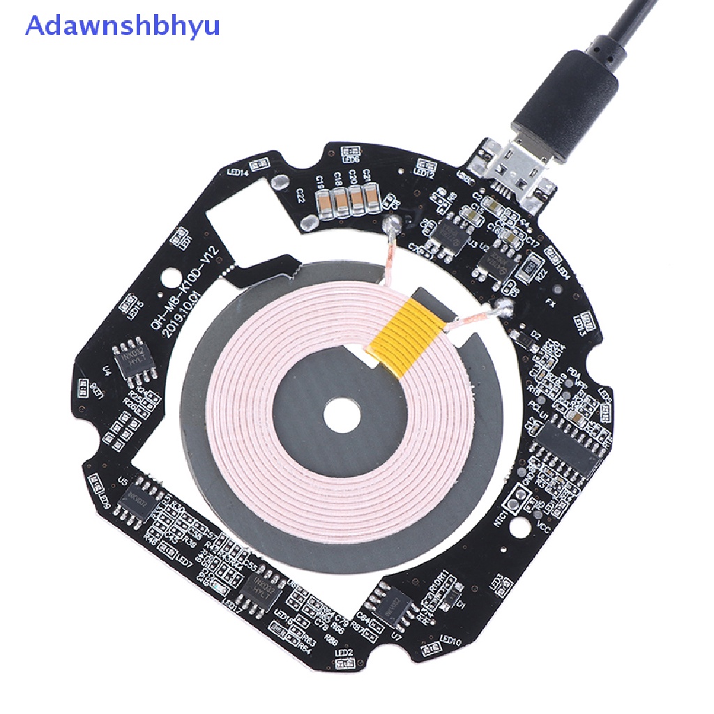 Adhyu 10W /15W QI Fast Wireless Charger PCBA Modul Papan Sirkuit Transmitter +Coil ID