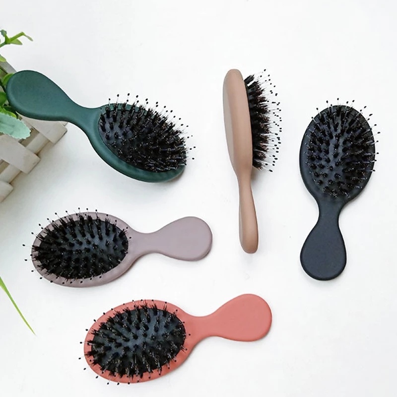 [Unggulan] 2-in-1 Sisir Rambut Lipat Flip Mini Cermin Pola Tiga Dimensi Yang Lucu Air Cushion Comb Daily Hair Care Tools Untuk Wanita Pijat Sederhana Sisir Bantal Udara