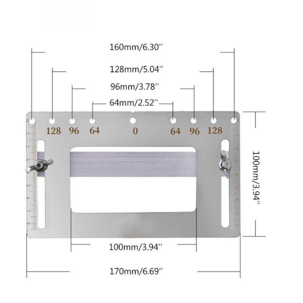 Lanfy Alat Lubang Lemari Punch Sleeve Gauge Posisi Lubang Pitch Woodworking Template Kabinet Jig