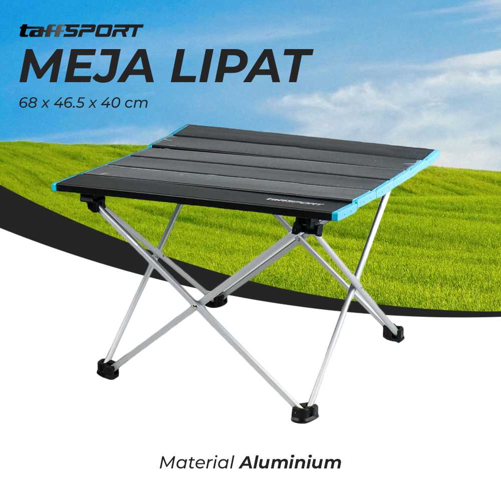 (BISA COD) FTIHSHP  Meja Lipat Piknik Foldable Aluminium 68x46.5x40cm - 8825