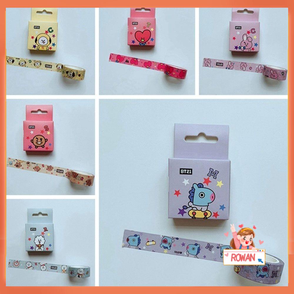 R-flower Washi Tape Aman Dan Tidak Beracun Butter Album Terkait Bahan Kertas Washi Stiker BT21