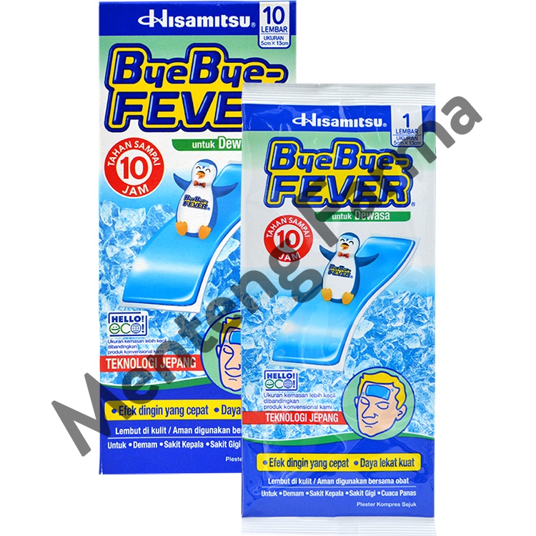 Byebye Fever Dewasa 1 lembar - Plaster Kompres Demam untuk Dewasa