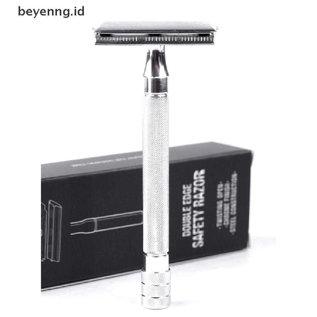 Beyen Classic Mens Shaver Cukur Pengaman Adjustable Dengan Sikat Kecil ID