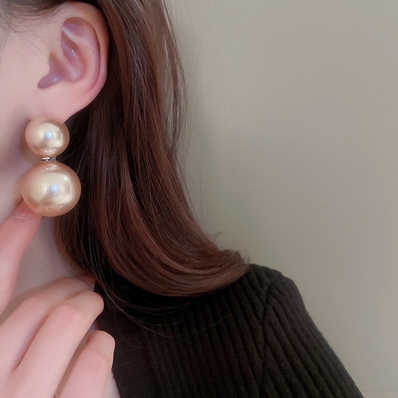 Anting Mutiara Fashion Baroque French Vintage Stud Earrings Kepribadian Temperamen Anting Wanita