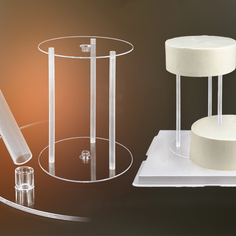 Bracket Piling Spacer Kue Multi-layer/Stand Penyangga Dessert Bulat/Dekorasi Kue DIY Pesta Ulang Tahun