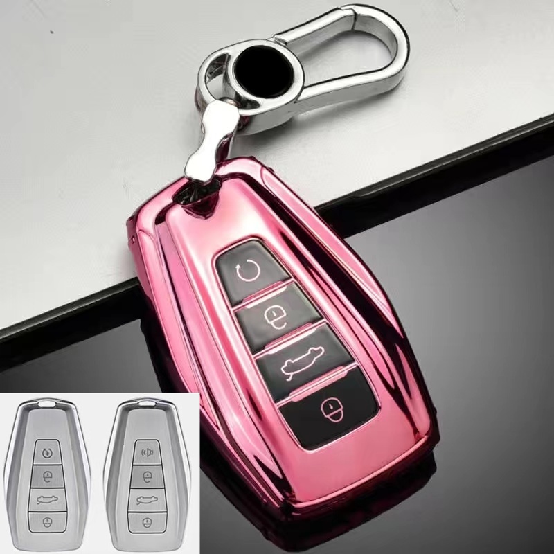 Cover Kunci Mobil TPU Untuk Proton X50 Chrome Reflection Key Fob Case Remote Case Casing