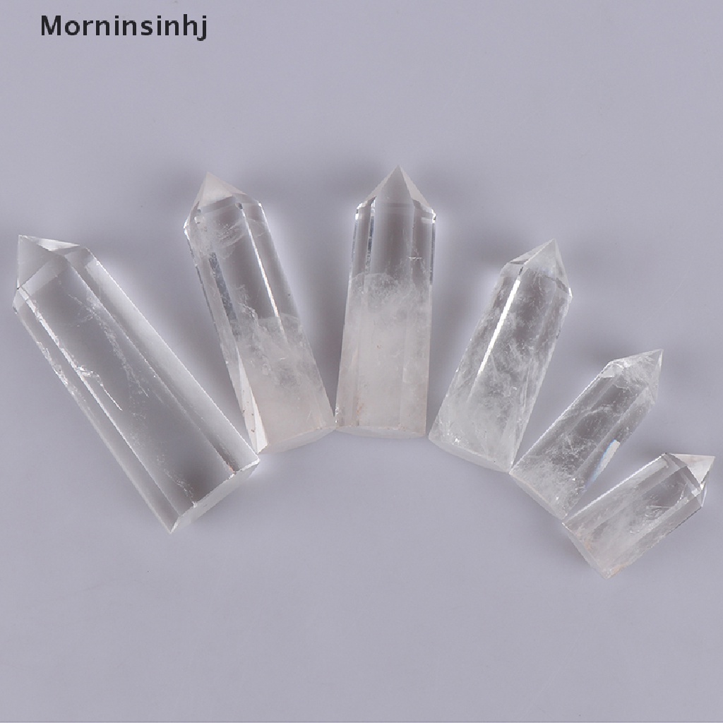 Mornin Clear Crystal Point Spesimen Tongkat Alami Reiki Healing Stone id