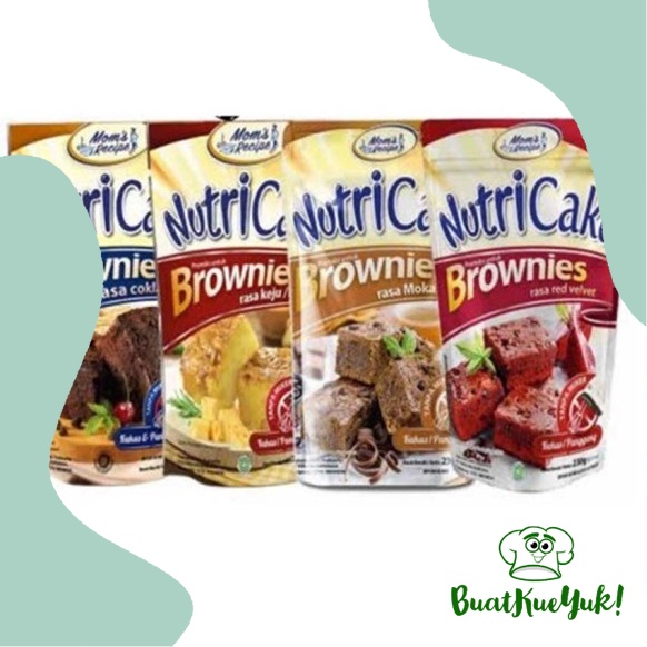 

Mom's Recipe Nutricake Brownies - Premiks Brownies Panggang Kukus All Varian 230 Gram