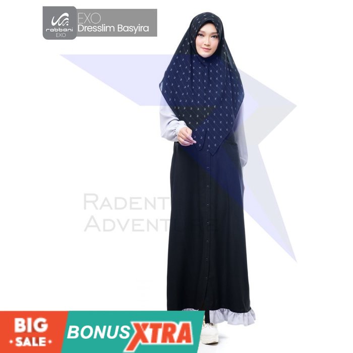 DISKON Gamis Rabbani EXO DRESSLIM BASYIRA Original Dress Muslim Bandung ORI
