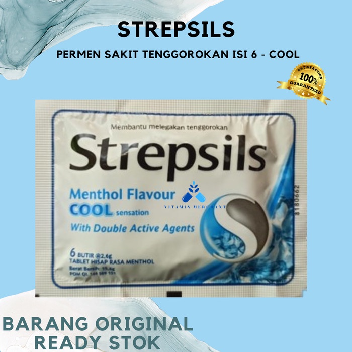 

Strepsils Permen Sakit Tenggorokan Sachet isi 6 - Cool