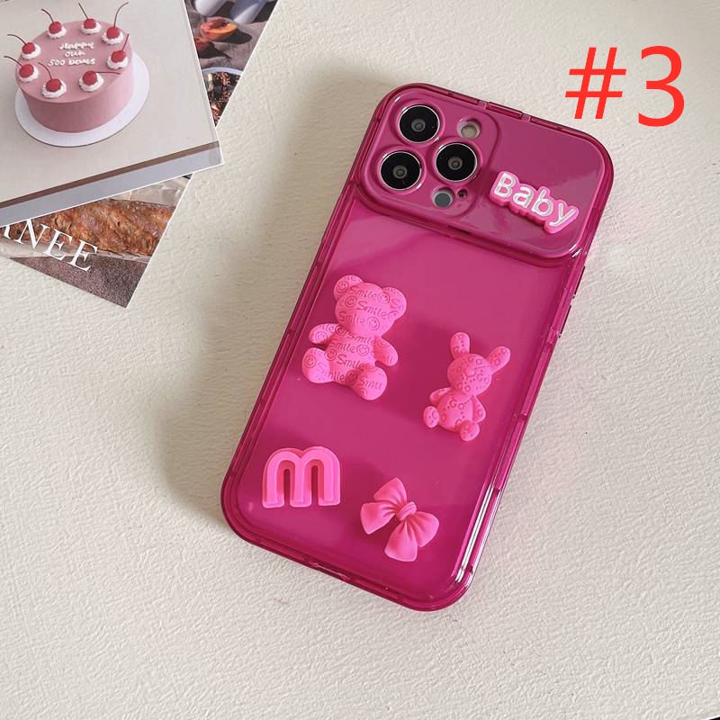 IPHONE M Baby Bear Bunny Doll 6warna Mirror Popsoket Soft Case iP Iphone7 8+Plus X XS XR 11 Pro Max Bening Casing Apple