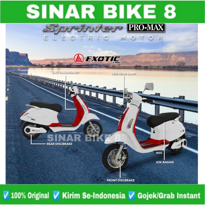 Sepeda Motor Listrik EXOTIC SPRINTER PRO-MAX Electric E-Bike