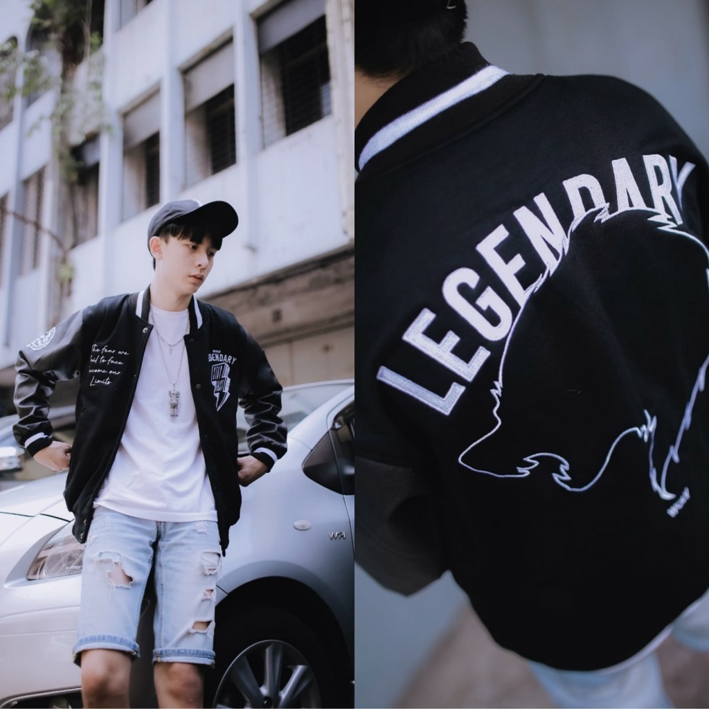 Jaket Baseball Varsity WOLV PRia Wanita - Varsity Jaket Vintage - Varsity Vintage Rawtype