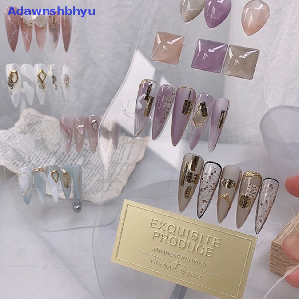 Adhyu Irregular Acrylic Nail Art Fake Tips Papan Pajangan Rak Display Stand Manicure ID