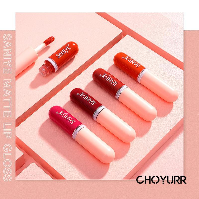 【COD】Lip Tint Mini Kapsul Capsule Lipstick Liquid Lipstik Matte 5 Warna Tahan Lama Waterproof -CH