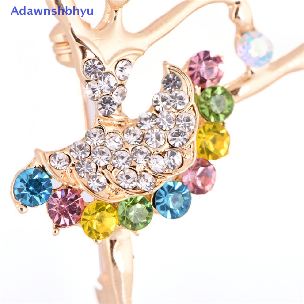 Adhyu Dancing Ballet Girl Brooch Rhinestone Brooch Pin Jewelry Women Bouquet Accessory ID