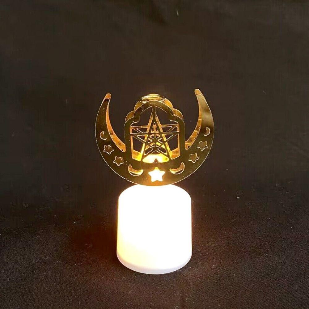 [Elegan] Lampu Lilin LED Bintang Untuk Rumah Night Light Islamic Mubarak Muslim Kareem Decor