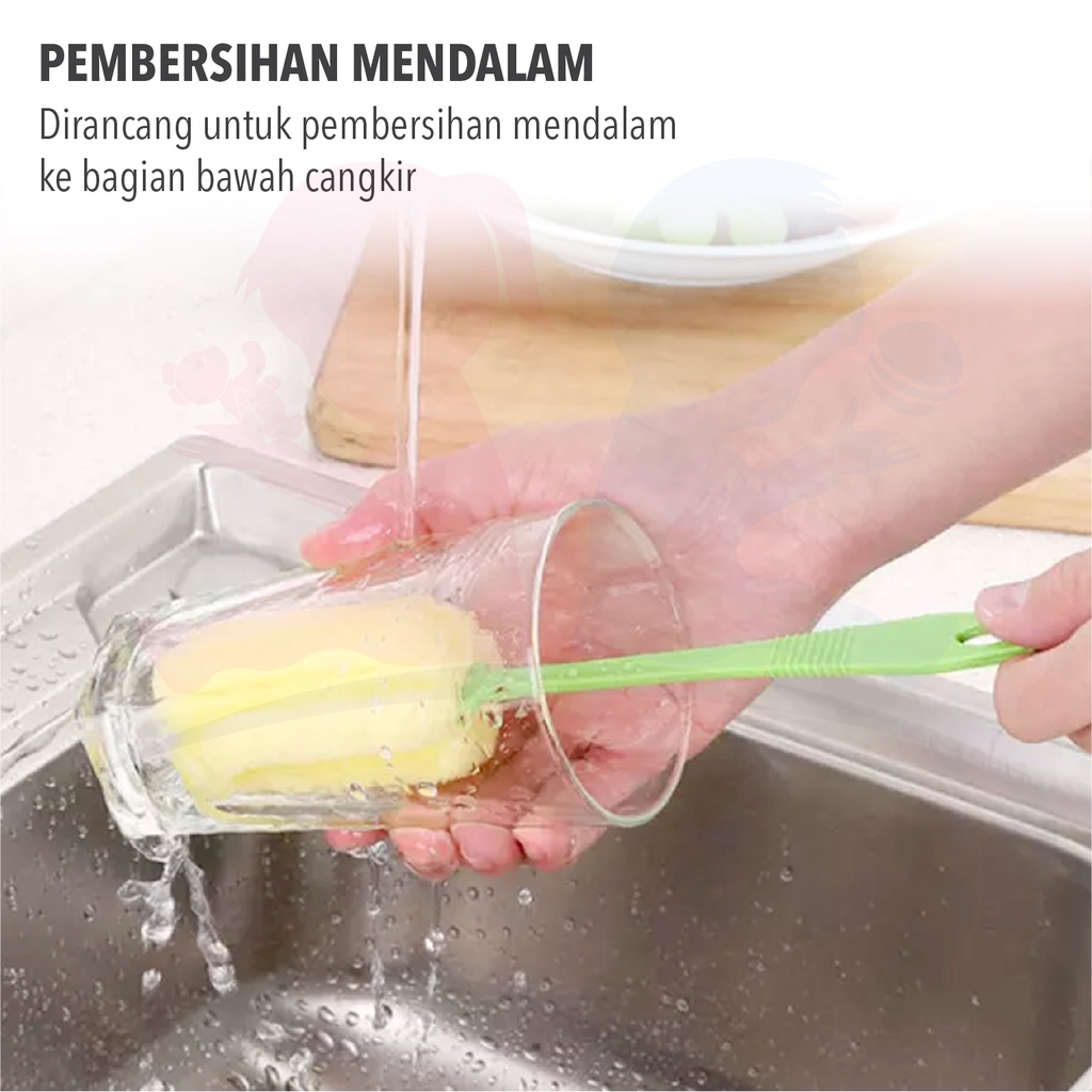 MOMO HOUSE Pencuci Botol Susu Bayi Spons Botol Susu Bayi Pencuci Botol Pembersih Botol Bayi