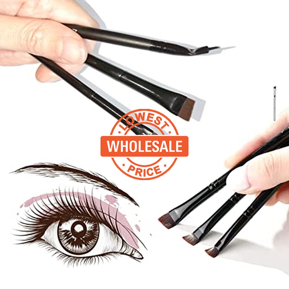 [Grosir] Profesional Kuas Makeup Alis Siku Super Tipis Eyeliner Alat Makeup Kecantikan Mata Sintetis