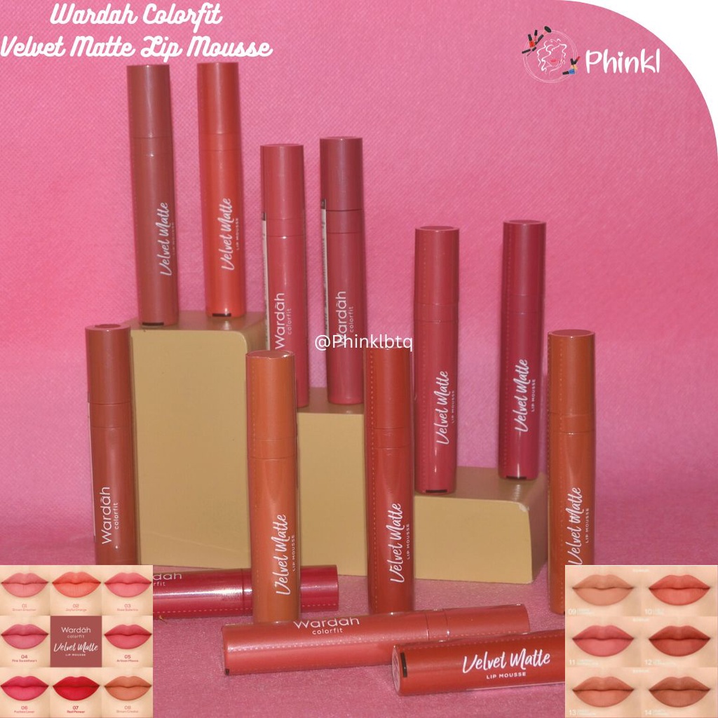 ᘺᗩᖇᕲᗩᕼ wardah velvet mattee lip cream lembut tahan lama lipstick cair ORIGINAL