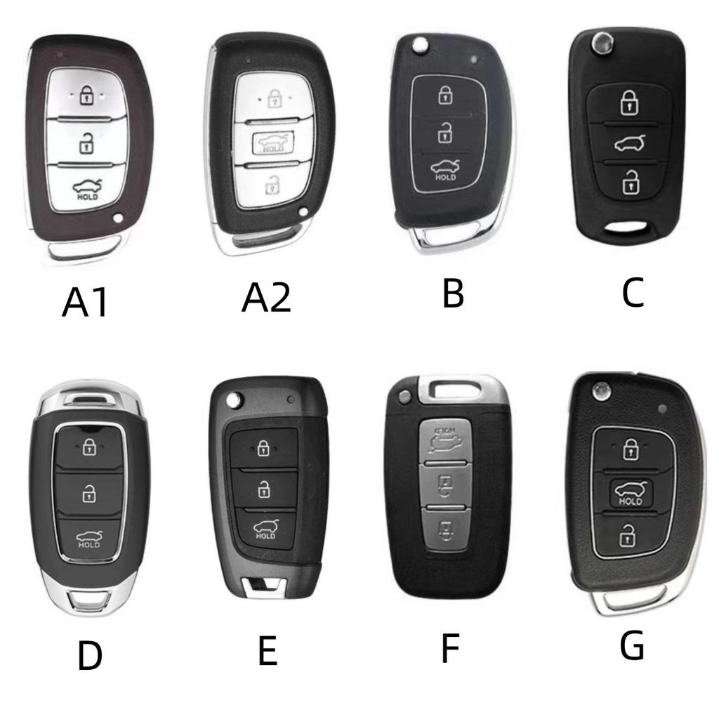 Untuk Hyundai Grand Santa Fe Ix45 Smart Remote Control Key Shell Case Pelindung Tas Aksesoris Mobil Kulit Mobil Key Case